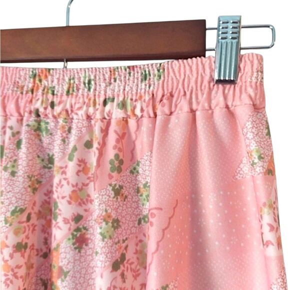 VTG 60s 70s Floral Bohemian Boho Floral Hippie Blouse & Skirt Set Sz 12 Fits S/M - Picture 10 of 11